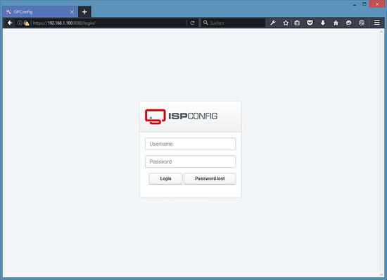 O Login do ISPConfig