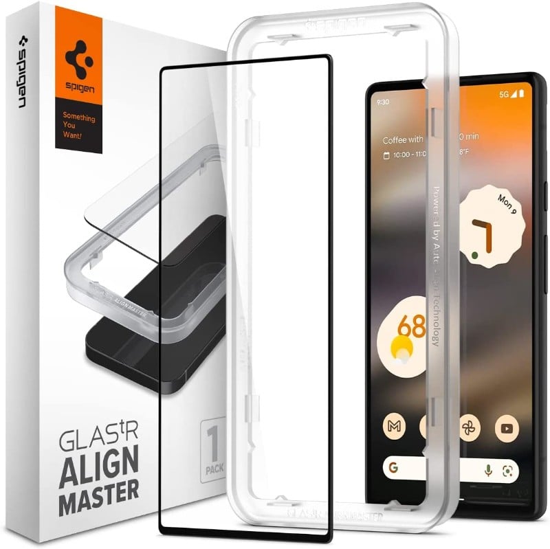 лучшее защитное стекло google pixel 6a экран spigen 1