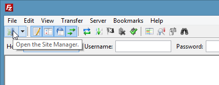 Gestionnaire de serveur Filezilla.