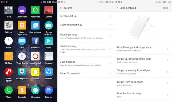 Nubia Z17 Mini Test: Potenzieller Champion im mittleren Segment - Nubia Z17 Mini UI