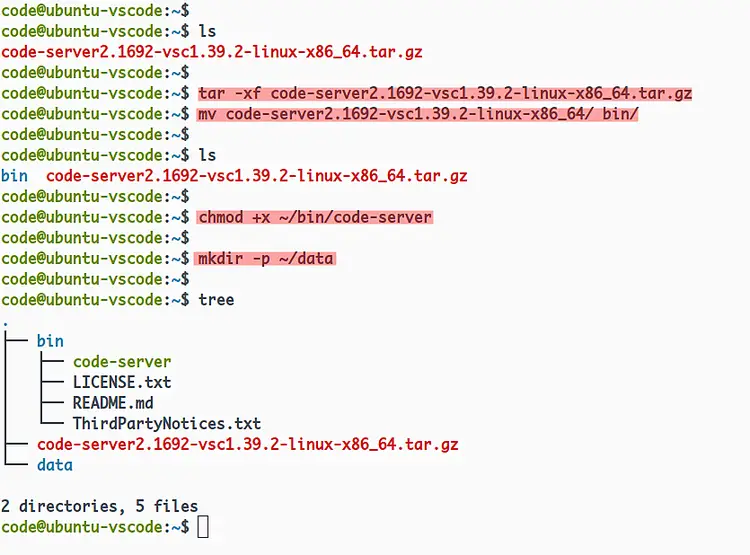 Code Server 다운로드 및 설치