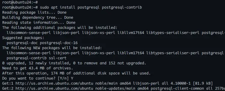 installer postgresql