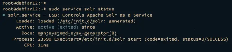 vérifier le service solr