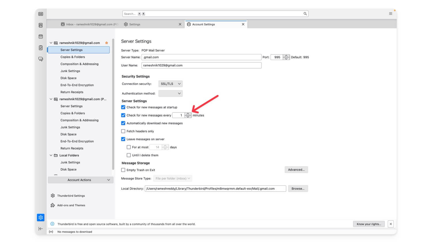 reduce time for new messages