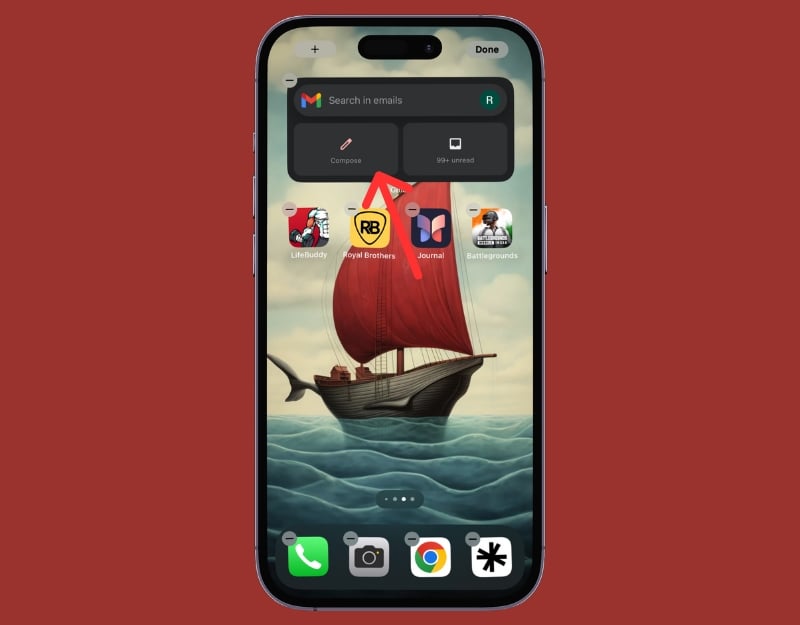 widgets auf dem iphone