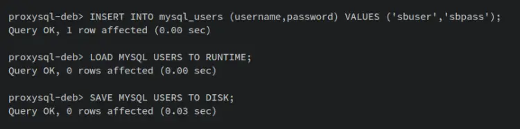 create user proxysql