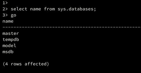 list databases