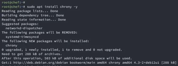 installer chrony