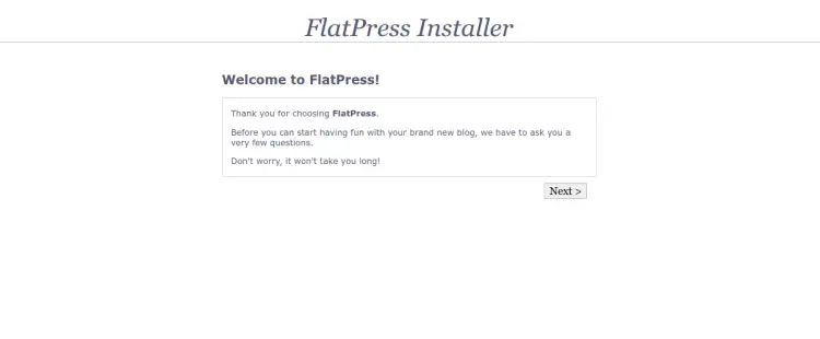 Installer FlatPress CMS