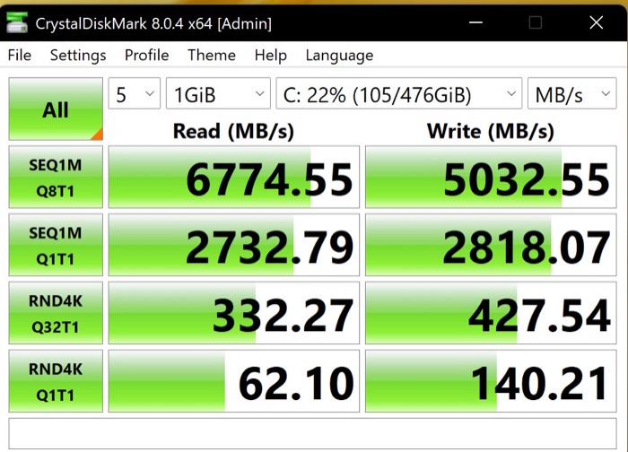 ssd speed asus zenbook 14