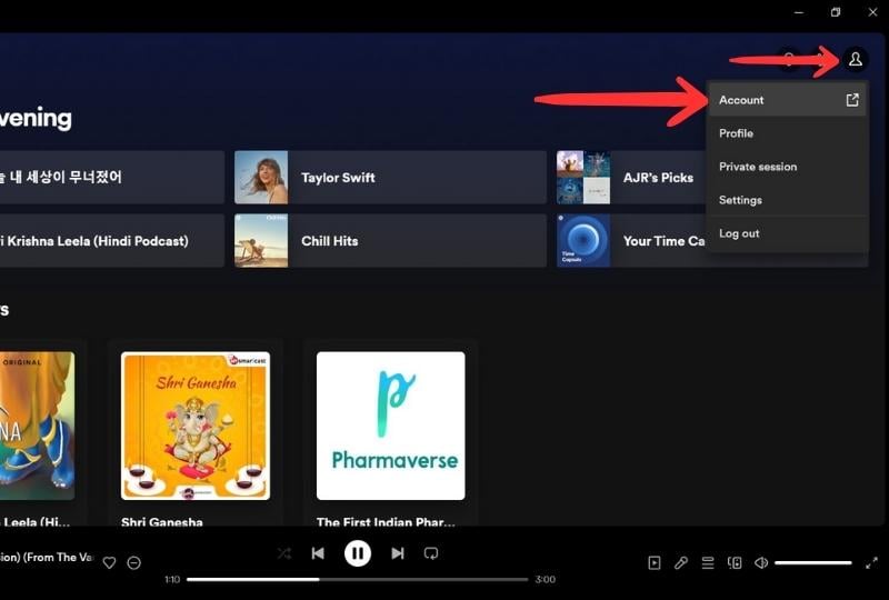 cambia metodo di pagamento spotify su computer 1