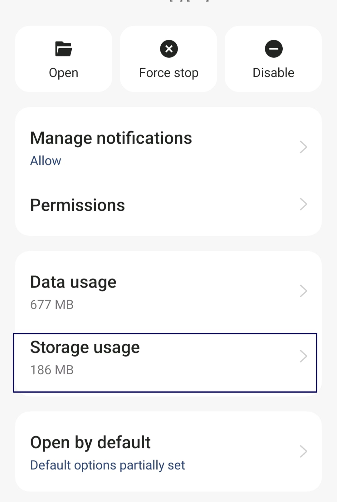 Speicher im Google Play Store