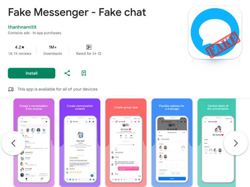 fake messenger - gefälschter chat ohne wasserzeichen