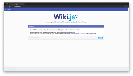 Instalador do Wiki.js