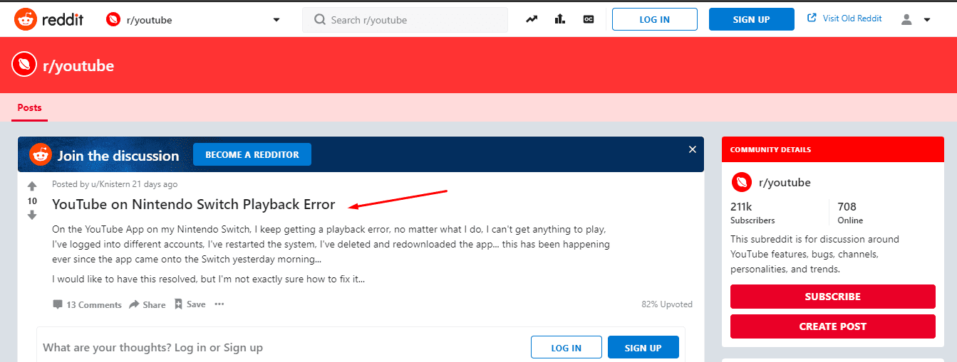 youtube playback error 