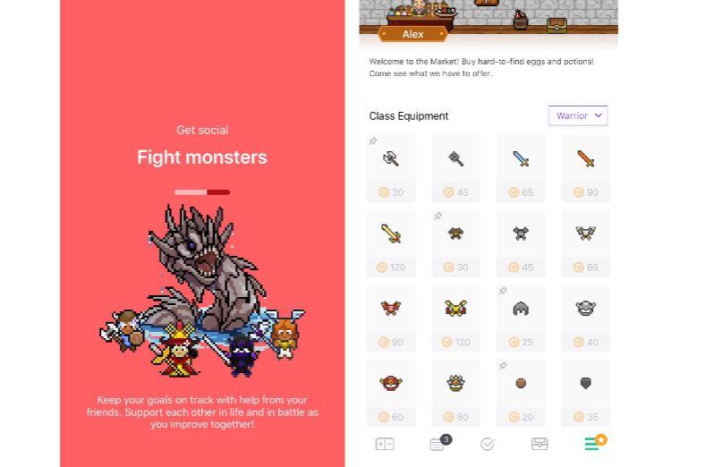 приложение для отслеживания привычек - habitica