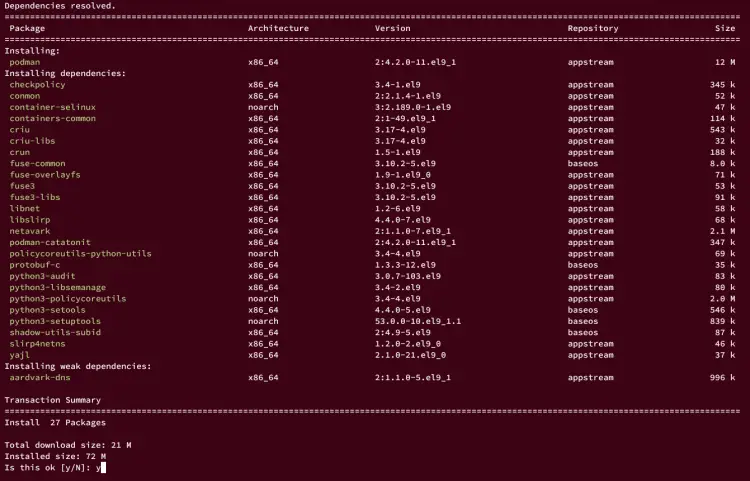 instalando podman