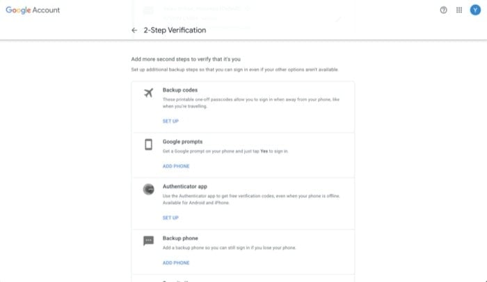come abilitare l'autenticazione a due fattori sul tuo account google - abilita l'autenticazione a due fattori account google 6