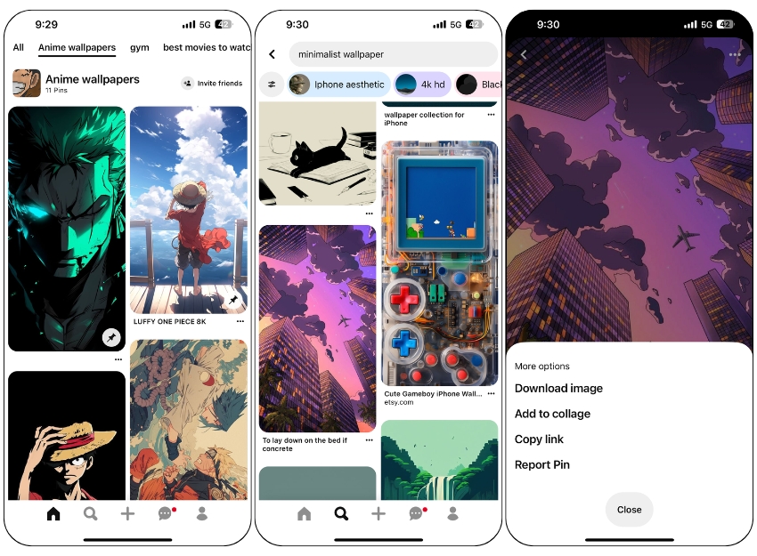 приложение pinterest для обоев на iphone