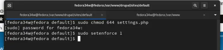 rétablir les permissions de fichier et selinux