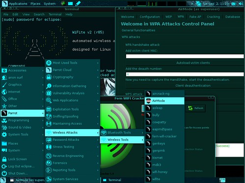 Parrot Security OS pour le Pentesting, l'Informatique Forensique, l'Ingénierie Inverse, le Hacking, le Pentesting Cloud, la Vie Privée/Anonymat et la Cryptographie