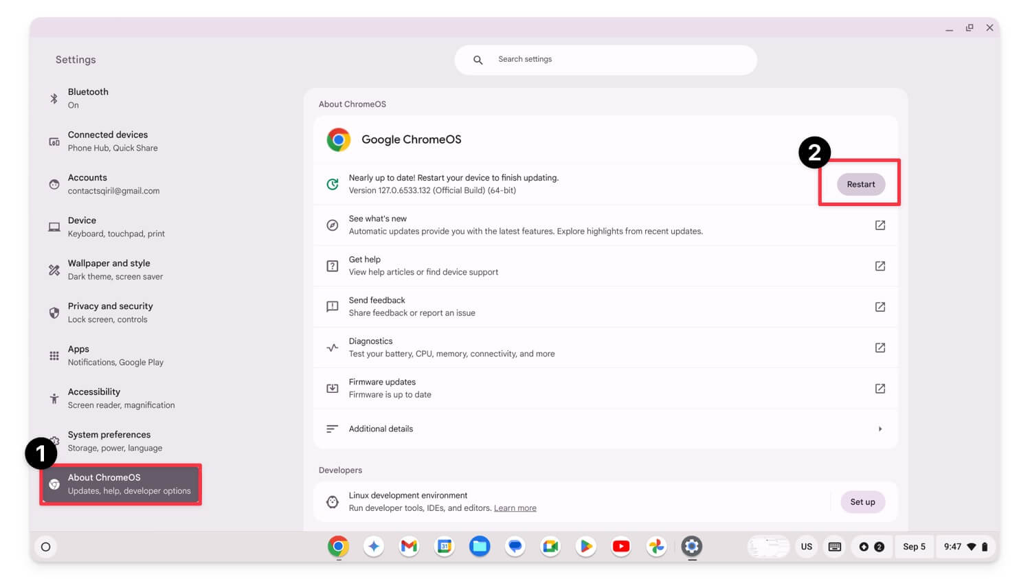 wie man chromebook aktualisiert