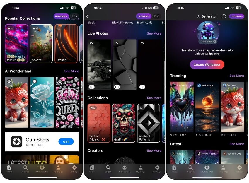 приложение zedge для обоев