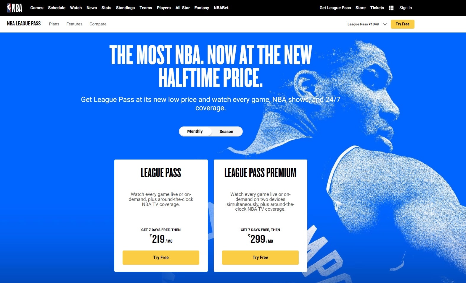 NBA league pass