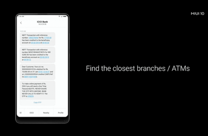 3 fonctionnalités spécifiques à l'Inde que Xiaomi ajoute à MIUI 10 - messages miui10 entreprises inde