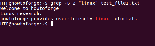 sortie grep