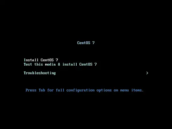 CentOS DVDまたはISOからブートします。