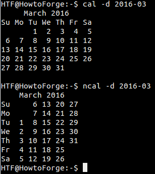 display a particular month