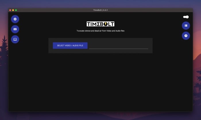 timebolt home screen