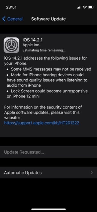 아이폰 12 미니 터치 감도 문제, iOS 14.2.1 업데이트로 해결 - ios 14 2 1