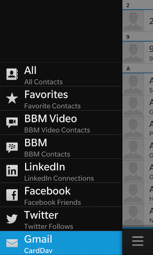view contacts by account