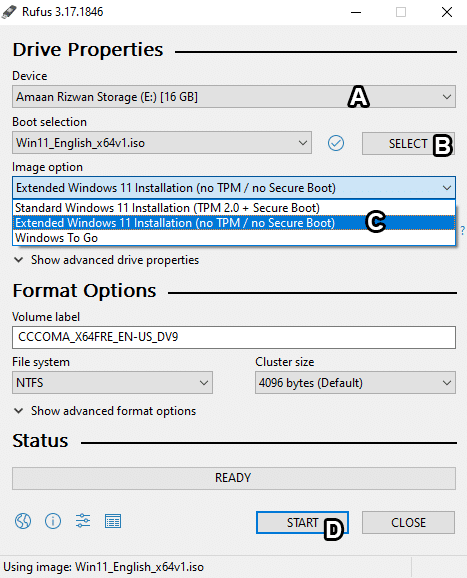 Criar Windows 11 inicializável