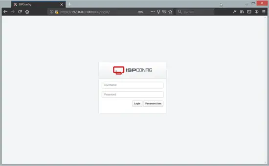 Login do ISPConfig no Debian 10