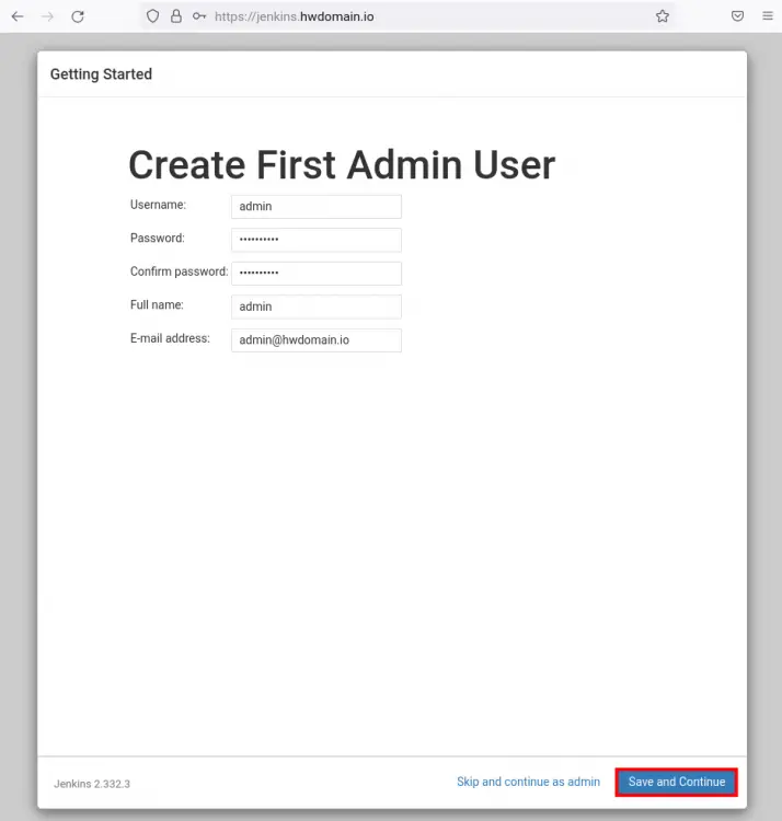 configuration admin jenkins