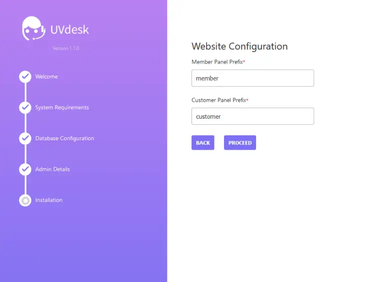 UVDesk Website-Konfiguration