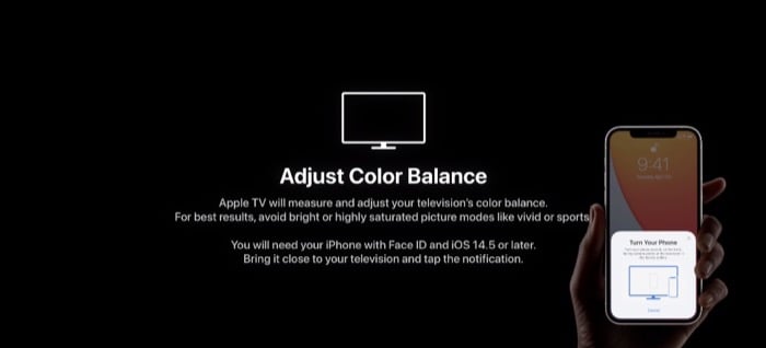 新しいApple TV 4KはiPhoneを使ってテレビの色を魔法のようにキャリブレーションできます - appletv 2