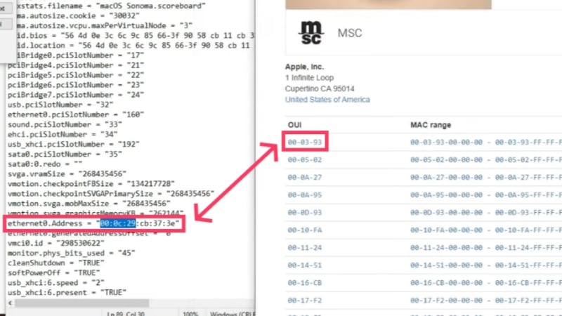 entrer une adresse ethernet aléatoire