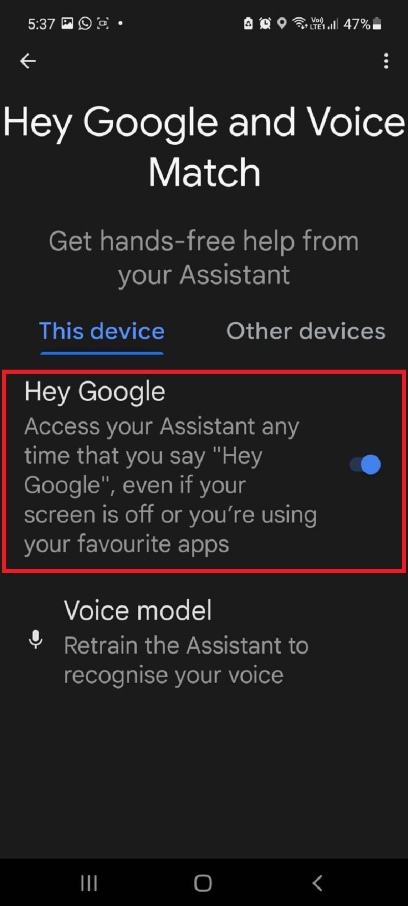 prendre une capture d'écran en utilisant google assistant 6