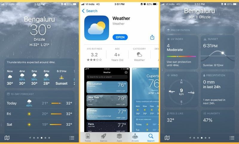 приложение ios weather