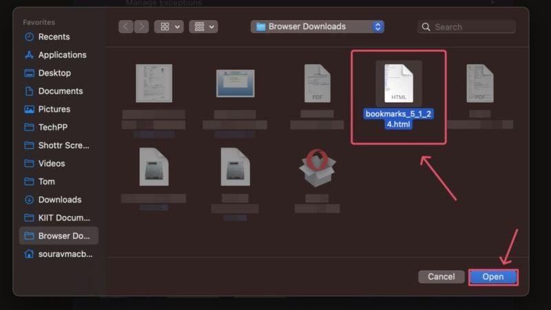 importar archivo de marcadores a chrome