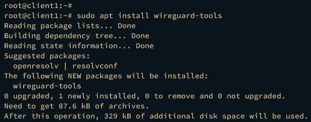 install wireguard tools