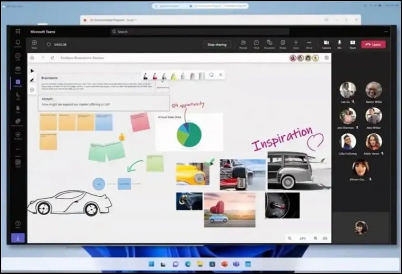 новый утечка интерфейса windows 12 - плавающая панель вверху