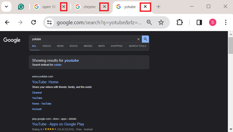 chiudere schede aperte nel browser