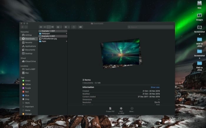 come convertire immagini heif in jpg su mac - esegui servizio 1