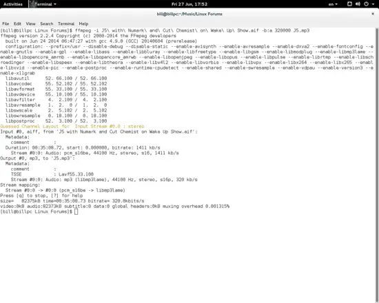 Converti AIF in MP3 o MP4 in OGG