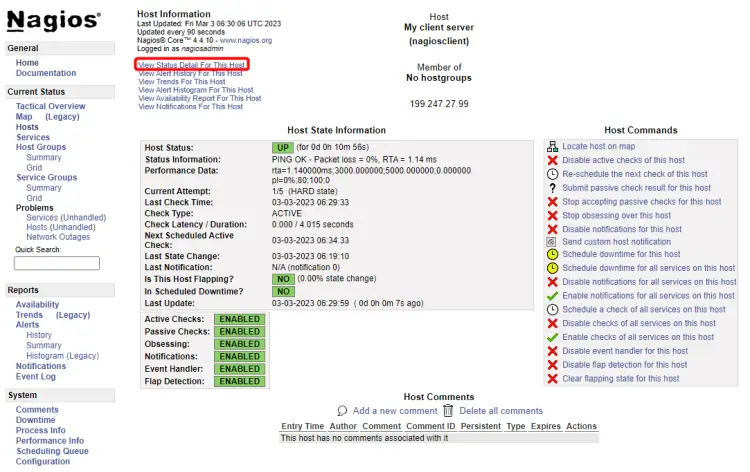 Nagios 호스트 서비스 모니터링
